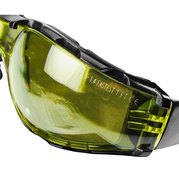 Защитные очки с пенопластовой вставкой, жёлтые линзы, класс FT 97-521, фото , изображение 9 | SNABZHENIE.com.ua