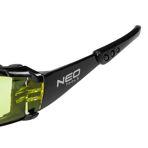 Защитные очки с пенопластовой вставкой, жёлтые линзы, класс FT 97-521, фото , изображение 10 | SNABZHENIE.com.ua