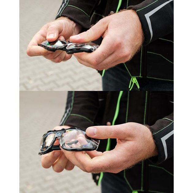 Защитные очки с пенопластовой вставкой, белые линзы, класс FT 97-520, фото , изображение 4 | SNABZHENIE.com.ua