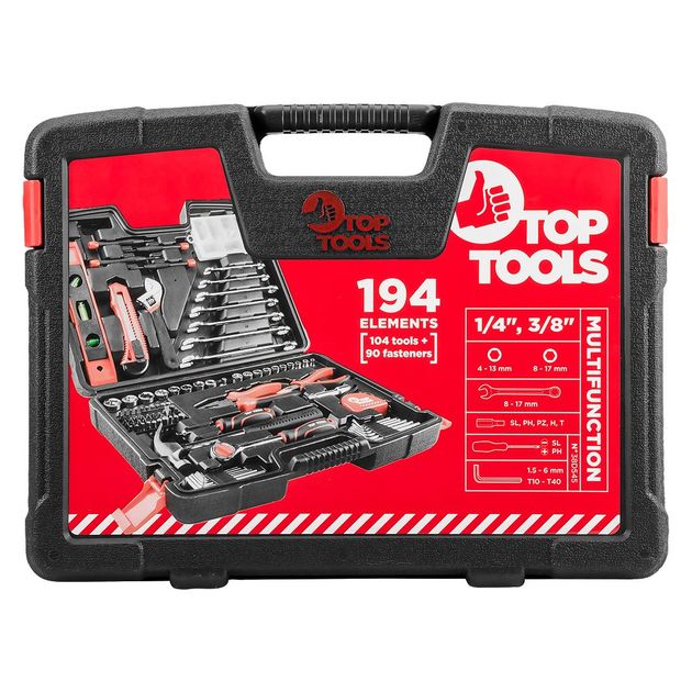 Набір інструменту 1/4 ", 3/8", 194 шт. Top Tools, фото , зображення 10 | SNABZHENIE.com.ua Набір інструменту 1/4 ", 3/8", 194 шт. Top Tools, фото , зображення 10 | SNABZHENIE.com.ua