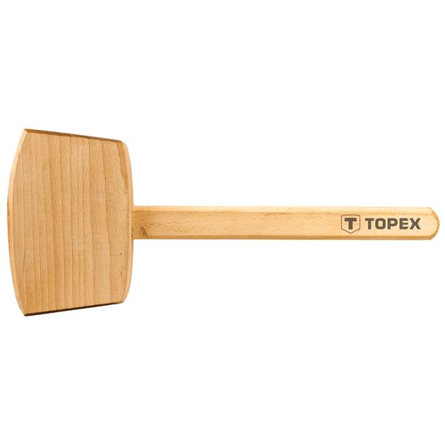 Киянка дерев'яна, 500 г, дерев'яна рукоятка TOPEX, фото  | SNABZHENIE.com.ua