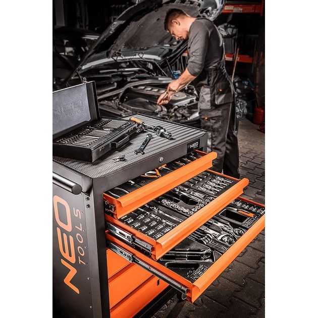 Тележка для инструмента NEO с 6 выдвижными ящиками (84-223), фото , изображение 2 | SNABZHENIE.com.ua