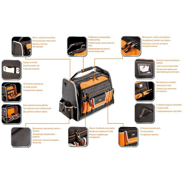 Сумка монтажная NEO (84-301), фото , изображение 2 | SNABZHENIE.com.ua