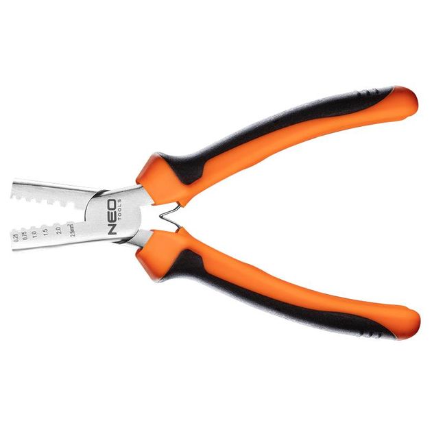 Клещи для обжима наконечников 0.25-2.5 mm², 140 mm, NEO (01-532), фото  | SNABZHENIE.com.ua