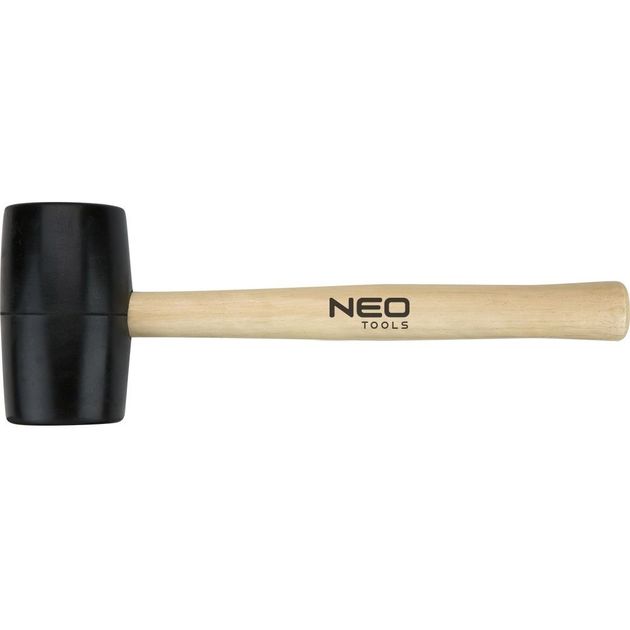 Киянка резиновая 58 мм, 450 г, деревянная рукоятка NEO, фото  | SNABZHENIE.com.ua