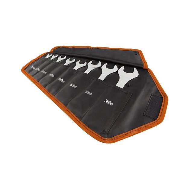 Набор двойных открытых гаечных ключей 8 шт., 5,5-27 мм, надтонкий, фото , изображение 2 | SNABZHENIE.com.ua