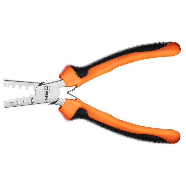 Клещи для обжима наконечников 1.5-6 мм², 140 мм NEO, фото , изображение 2 | SNABZHENIE.com.ua