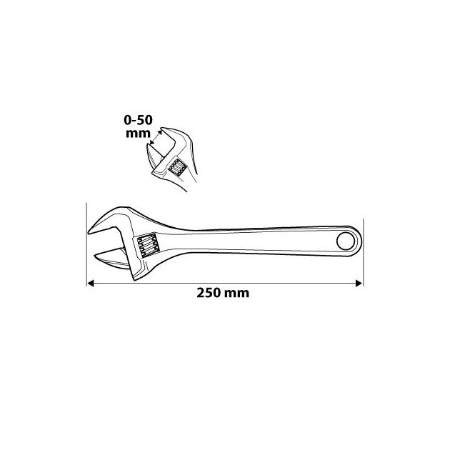 Ключ разводной 250 мм, фото , изображение 8 | SNABZHENIE.com.ua