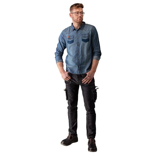 Робочі штани DENIM з 5 кишенями, розмір L, фото , изображение 8 | SNABZHENIE.com.ua