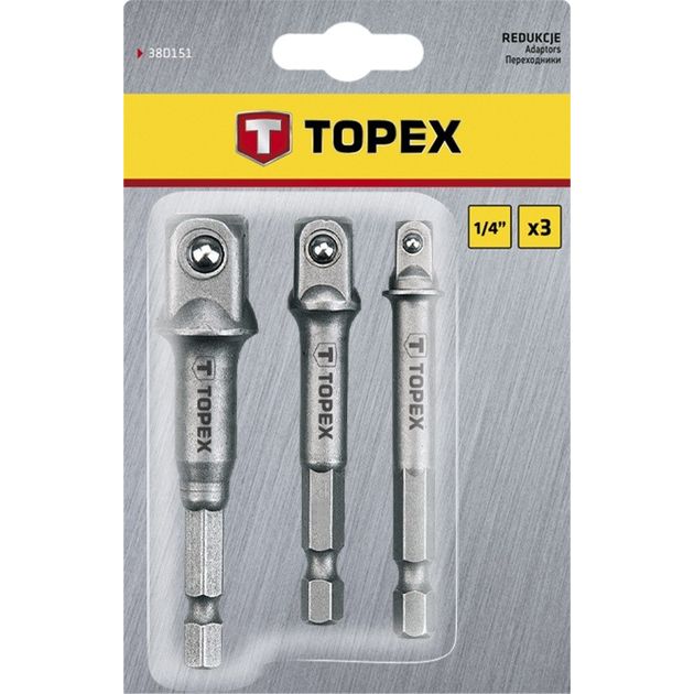 Переходники, набор 3 шт. TOPEX (38D151), фото , изображение 2 | SNABZHENIE.com.ua Переходники, набор 3 шт. TOPEX (38D151), фото , изображение 2 | SNABZHENIE.com.ua