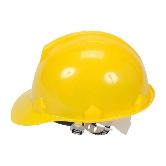 Каска защитная VOREL жёлтая из HDPE [30/120], фото , изображение 4 | SNABZHENIE.com.ua