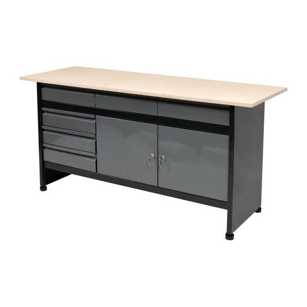 Стіл для майстерні VOREL, 1700x600x840 мм, 6 шухляд, лакована бляха, фото , изображение 5 | SNABZHENIE.com.ua
