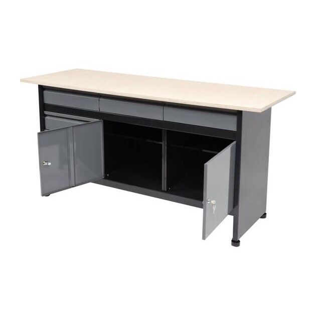 Стіл для майстерні VOREL, 1700x600x840 мм, 6 шухляд, лакована бляха, фото , изображение 9 | SNABZHENIE.com.ua