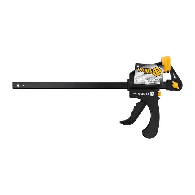 Струбцина VOREL "автомат" пластмасова, l= 250 мм [6/30], фото , зображення 9 | SNABZHENIE.com.ua