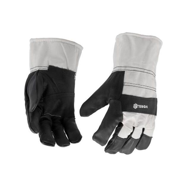 Рукавицы рабочие VOREL: хлопок + экокожа, размер 11, фото , изображение 4 | SNABZHENIE.com.ua