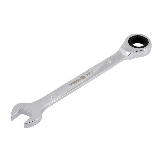 Ключ ріжково-накидний з тріщаткою VOREL Cr-V, М 15 мм, фото , изображение 3 | SNABZHENIE.com.ua