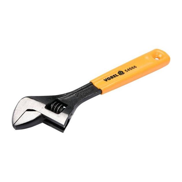 Ключ розвідний VOREL 200 мм з прогумованим руків'ям [6/60], фото , зображення 3 | SNABZHENIE.com.ua
