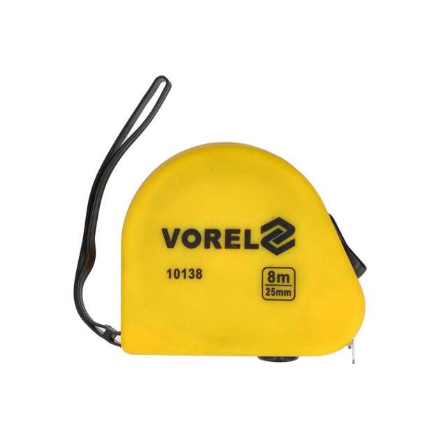 Рулетка VOREL 8 м x 25 мм с 2 фиксаторами, фото , изображение 4 | SNABZHENIE.com.ua