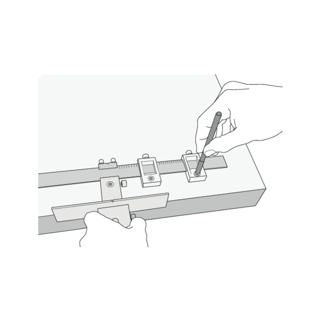 Шаблон для розмічання отворів VOREL з радіуом 200 мм; метрична і дюймова шкали [40], фото , зображення 8 | SNABZHENIE.com.ua