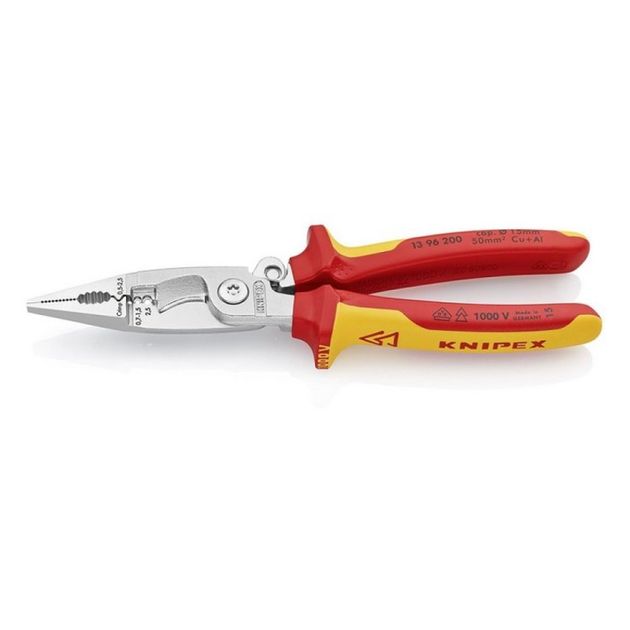 Многофункциональные клещи KNIPEX 13 96 200 SB для электромонтажных работ, фото  | SNABZHENIE.com.ua