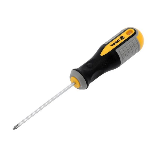 Викрутка хрестова VOREL Philips PH0 75 мм Cr-V, фото , изображение 4 | SNABZHENIE.com.ua