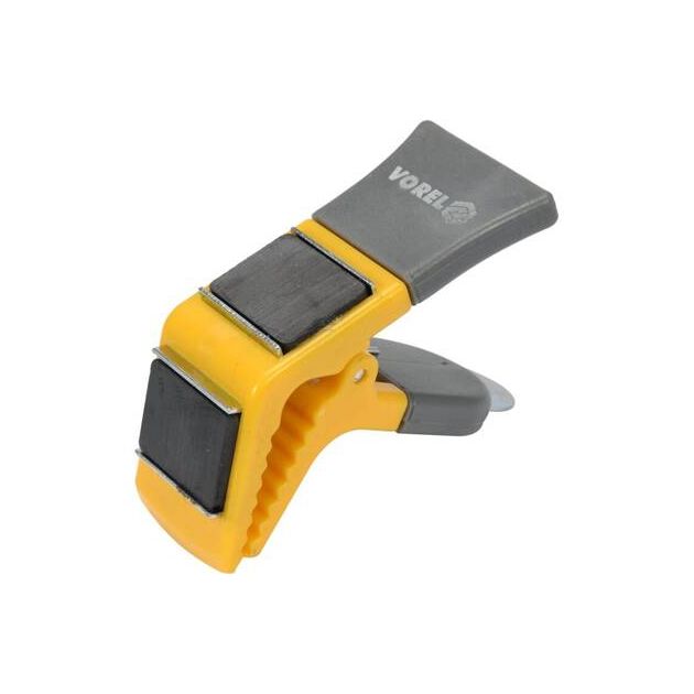 Тримач для пензля магнітний VOREL: L= 90 мм, два магніти, пластикова ручка, пружинний затиск [24/96], фото , изображение 4 | SNABZHENIE.com.ua