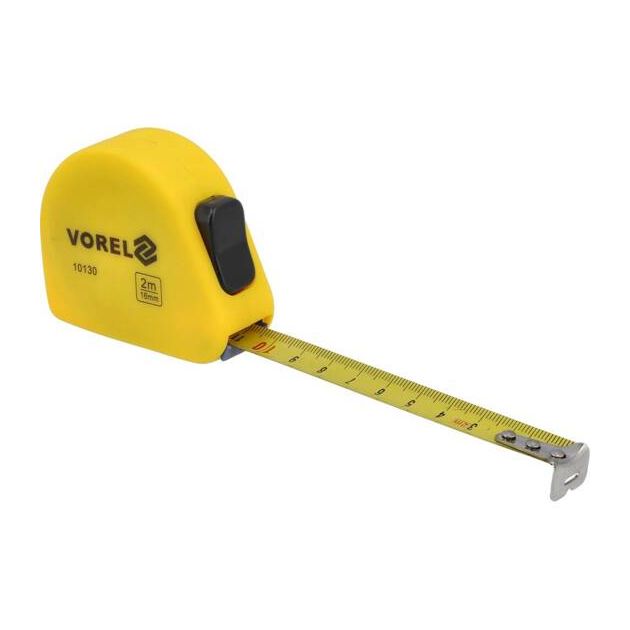 Рулетка VOREL 2 м х 16 мм с 2 фиксаторами [12/120], фото , изображение 4 | SNABZHENIE.com.ua