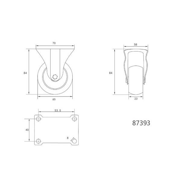 Колесо для тележки 50 мм, полипропилен, нагрузка 30 кг (VO-87393), фото , изображение 4 | SNABZHENIE.com.ua