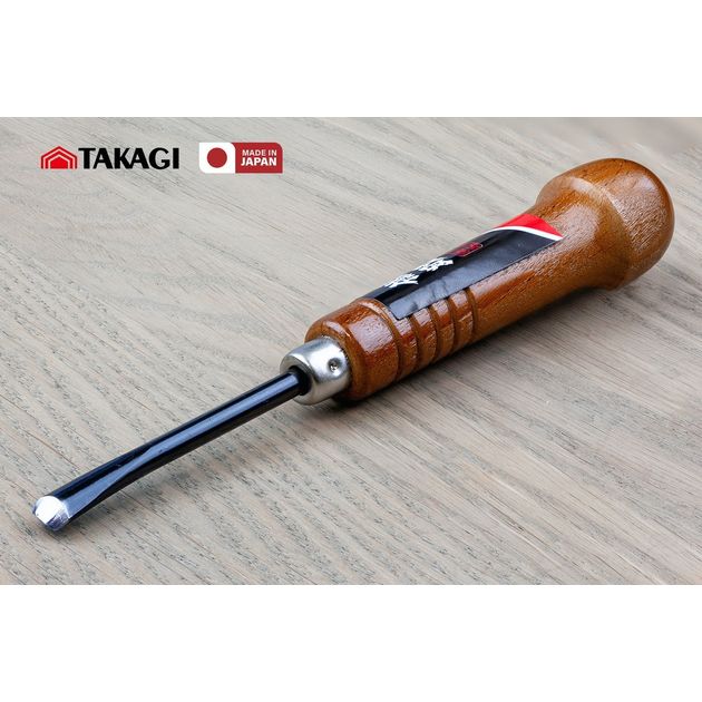 Резец ручной для резьбы по дереву 7 мм Takagi (Япония) стамеска ударная с выемкой, фото  | SNABZHENIE.com.ua