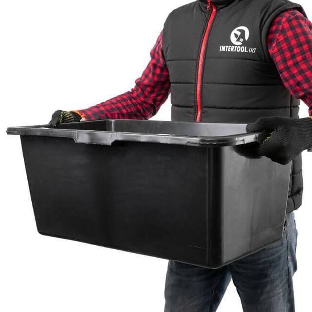 Таз строительный прямоугольный 65 л INTERTOOL KT-0065, фото , изображение 4 | SNABZHENIE.com.ua Таз строительный прямоугольный 65 л INTERTOOL KT-0065, фото , изображение 4 | SNABZHENIE.com.ua