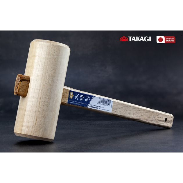 Деревянный молоток-киянка Takagi (Япония)  Ø 60 мм, фото  | SNABZHENIE.com.ua