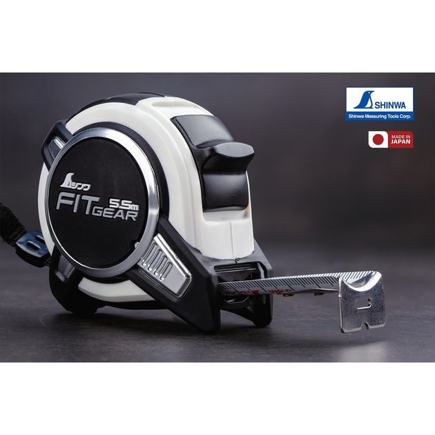 Рулетка строительная 5,5м х 25мм SHINWA (Япония) Fit Gear усиленная лента, фото  | SNABZHENIE.com.ua