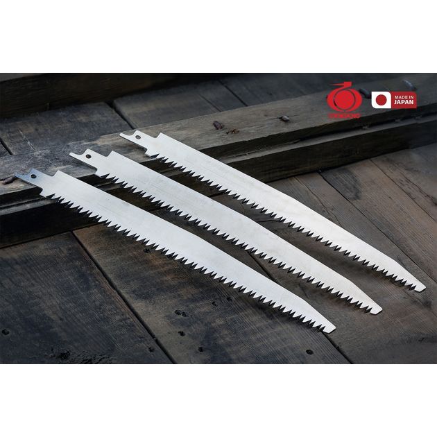 Набор полотен по дереву 200мм Gyokucho Razorsaw (Япония) Shinsoku для сабельных пил 0,9 мм⁠ 7,5 TPI (3 шт), фото  | SNABZHENIE.com.ua