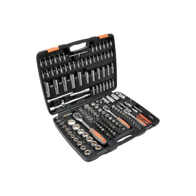 Набор торцевых головок и насадок STHOR 1/2 с инструментами 173 шт., фото , изображение 2 | SNABZHENIE.com.ua