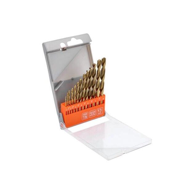 Набір сверел по металу STHOR HSS титан, 2,0 - 8,0 мм, 13 шт. (VO-22310), фото , зображення 2 | SNABZHENIE.com.ua Набір сверел по металу STHOR HSS титан, 2,0 - 8,0 мм, 13 шт. (VO-22310), фото , зображення 2 | SNABZHENIE.com.ua