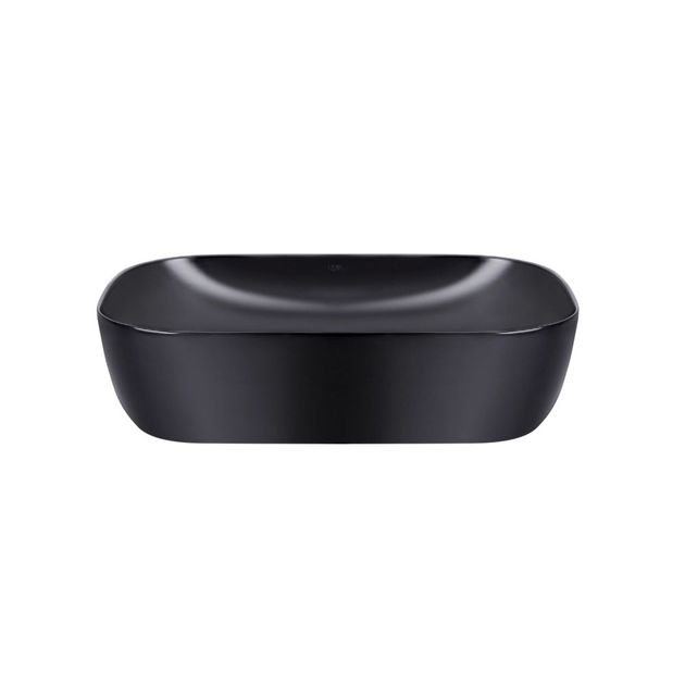 Комплект Qtap Robin: Раковина накладная прямоугольная 610x400x145 мм Matt Black + Донный клапан PU03, фото , изображение 3 | SNABZHENIE.com.ua Комплект Qtap Robin: Раковина накладная прямоугольная 610x400x145 мм Matt Black + Донный клапан PU03, фото , изображение 3 | SNABZHENIE.com.ua
