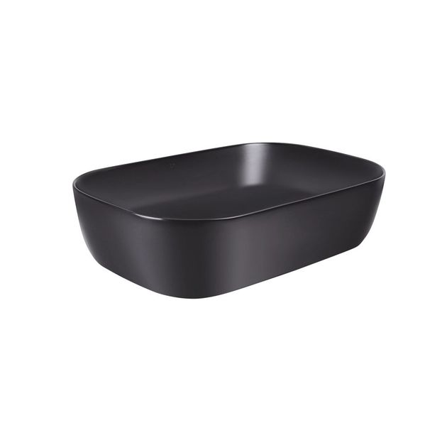Комплект Qtap Robin: Раковина накладная прямоугольная 610x400x145 мм Matt Black + Донный клапан PU03, фото , изображение 4 | SNABZHENIE.com.ua Комплект Qtap Robin: Раковина накладная прямоугольная 610x400x145 мм Matt Black + Донный клапан PU03, фото , изображение 4 | SNABZHENIE.com.ua