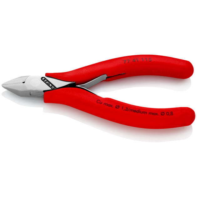 Кусачки KNIPEX 77 41 115 для электроники, боковые, фото  | SNABZHENIE.com.ua