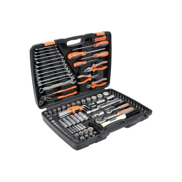 Набор головок и насадок STHOR, квадрат 1/2, 122 предмета, фото , изображение 2 | SNABZHENIE.com.ua