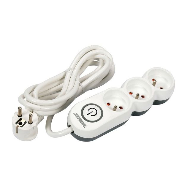 Подовжувач мережевий STHOR: l= 3 м, колодка з 3 гніздами і вмик, 3-жильний Ø=1,5 мм², з заземл [40], фото , зображення 2 | SNABZHENIE.com.ua