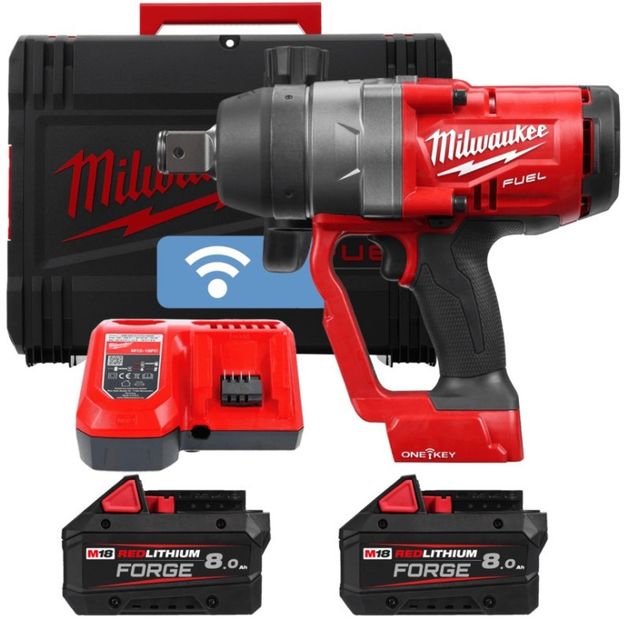 Гайковерт аккумуляторный бесщеточный MILWAUKEE 1'' (2400Нм) M18 ONEFHIWF1-802X, (ЗУ+2ак) FORGE™, фото  | SNABZHENIE.com.ua