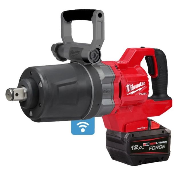 Гайковерт аккумуляторный бесщеточный MILWAUKEE 1'' (2711Нм) M18 ONEFHIWF1DS-121C, (ЗУ+1ак.) FORGE™, фото , изображение 3 | SNABZHENIE.com.ua Гайковерт аккумуляторный бесщеточный MILWAUKEE 1'' (2711Нм) M18 ONEFHIWF1DS-121C, (ЗУ+1ак.) FORGE™, фото , изображение 3 | SNABZHENIE.com.ua