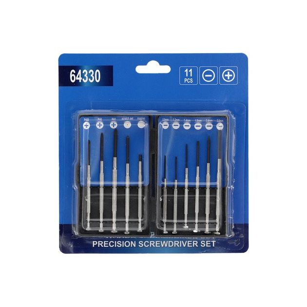 Набір викруток прецизійних VOREL : SL/PH/AWL/магніт. 11 шт. [25/100], фото , зображення 3 | SNABZHENIE.com.ua