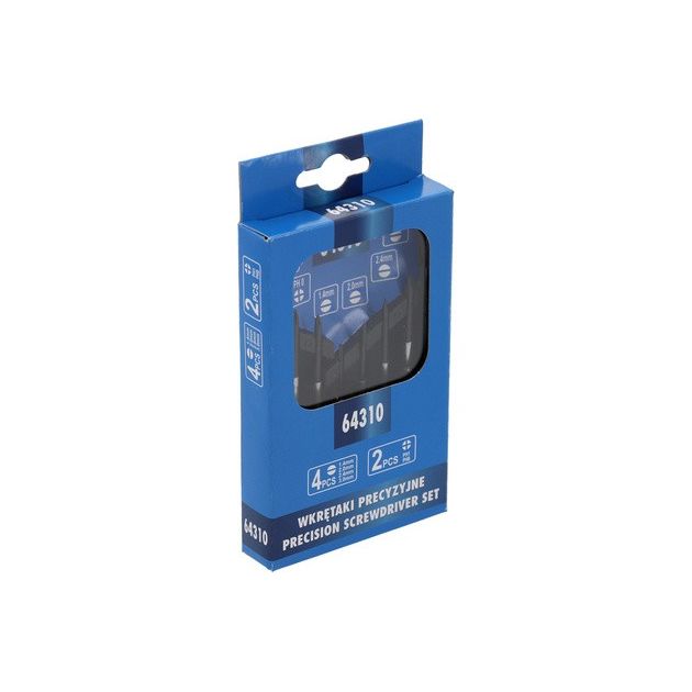 Набір викруток прецизійних VOREL : SL. Cr-V 6 Шт. [20/100], фото , зображення 3 | SNABZHENIE.com.ua