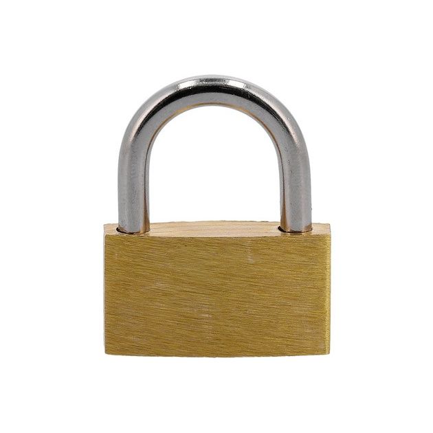 Замок навісний VOREL латунний, дуговий, 30 мм [12/480], фото , изображение 2 | SNABZHENIE.com.ua