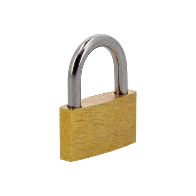 Замок навісний VOREL латунний, дуговий, 30 мм [12/480], фото , изображение 3 | SNABZHENIE.com.ua