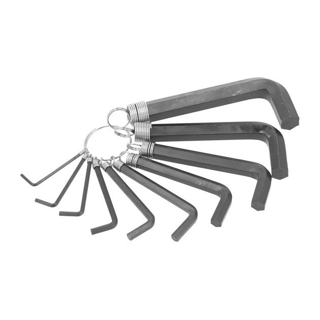 Ключи 6-гранные L-образные VOREL: на кольце, М2-14, 10 шт., фото , изображение 2 | SNABZHENIE.com.ua