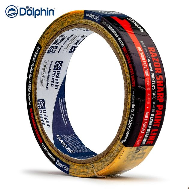 Малярная лента (скотч) 23 мм х 25 м Blue Dolphin WASHI XF7 рисовая бумага, фото  | SNABZHENIE.com.ua
