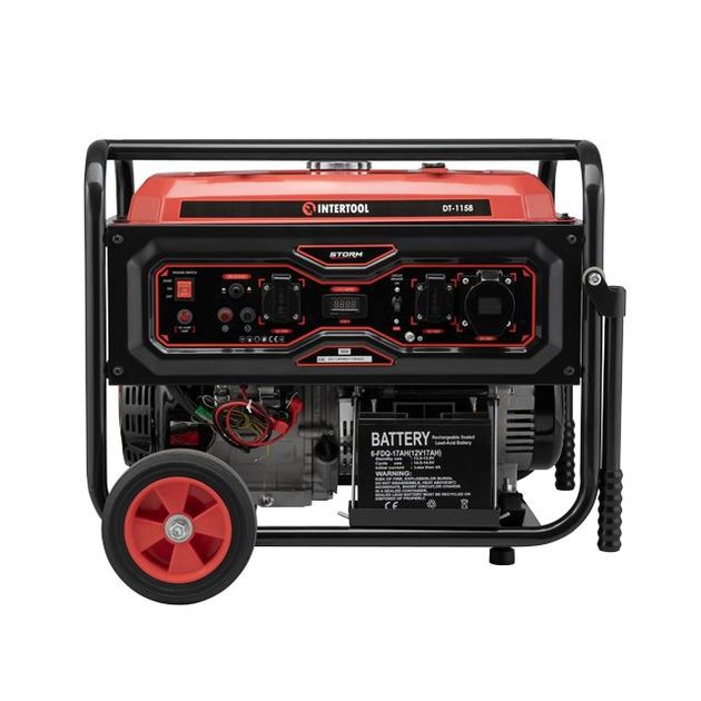 Генератор бензиновый/газовый 5/5,5 кВт, 220 В, 25 л,электро+ручной старт, медная обмотка, STORM INTERTOOL DT-1158, фото , зображення 5 | SNABZHENIE.com.ua Генератор бензиновый/газовый 5/5,5 кВт, 220 В, 25 л,электро+ручной старт, медная обмотка, STORM INTERTOOL DT-1158, фото , зображення 5 | SNABZHENIE.com.ua