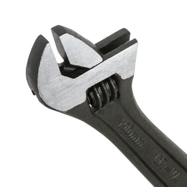 Ключ розвідний 100мм, Cr-V, чорний, фосфатований., фото , зображення 2 | SNABZHENIE.com.ua